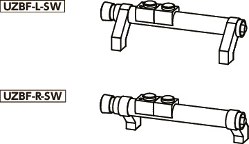 UZBF-SWアルミチューブラ取っ手 - スイッチつき