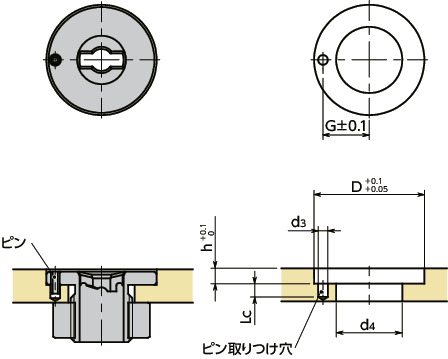 NQTBS-N-GFクイッククランプファスナ用カムベース - 薄板用