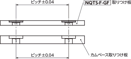 NQTS-F-GFクイッククランプファスナ - ノブ操作 - フリースライド