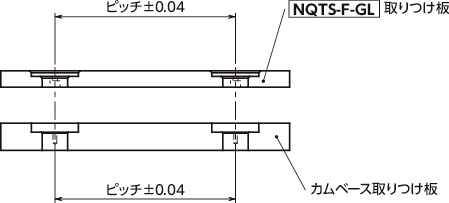 NQTS-F-GLクイッククランプファスナ - ノブ操作 - フリースライド