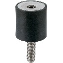 FGBAS-50-50-M10-ES-55 ゴムバンパ - ねじつき（片側めねじ・片側おねじ）