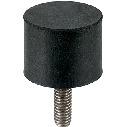 ゴムバンパ - ねじつき（片側おねじ）