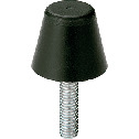 ゴムバンパ - ねじつき - 円錐台形状（おねじ） - NBRタイプ