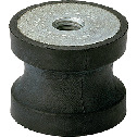 ゴムバンパ - ねじつき - くびれ形状（両側めねじ）
