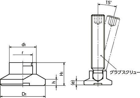 SBPスラストパッド 寸法図