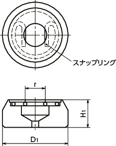 STPS-Aスラストパッド寸法図