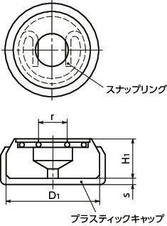 STPS-Kスラストパッド寸法図