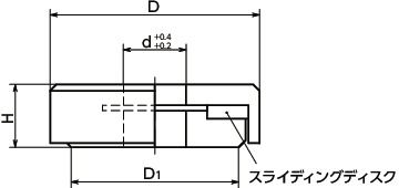 SABWアキシアルベアリング付き座金寸法図