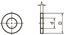 SPV-W樹脂ワッシャ（PVDF）寸法図