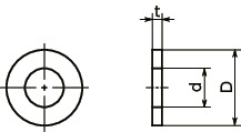 SPV-W1樹脂ワッシャ（PVDF）寸法図