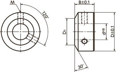 NSC-50-25-M｜セットカラー - セットスクリュータイプ d 50｜NBK【鍋屋