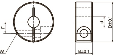 NSCS-Cセットカラー - クランピングタイプ寸法図