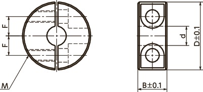 NSCSS-Cセットカラー - スプリットタイプ寸法図