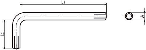 SKXヘクサロビュラレンチ寸法図