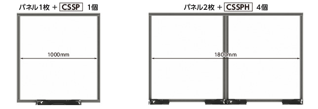 CSSP省スペーススタンド - 間仕切り用