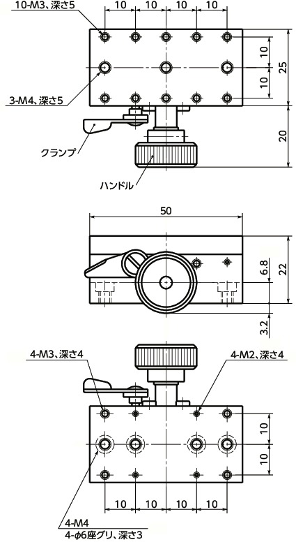 TAR-X_小型X軸ラックピニオンステージ|NBK【鍋屋バイテック会社】