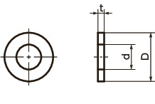 SWALG-F高強度ステンレスボルト用平座金寸法図