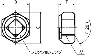 SWUSゆるみ止めナット寸法図