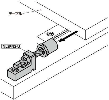 NLSPNS-U_リニアガイド用ストッパ - コンパクトタイプ