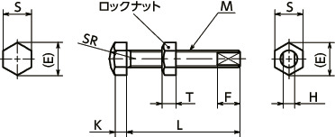 NSBRH-6-40｜ストッパボルト - リニアガイド用ストッパ対応 - 頭