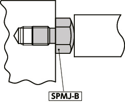 SPMJ-Bストップピン - ステンレス（SUS420J2）製 - 頭部球面タイプ