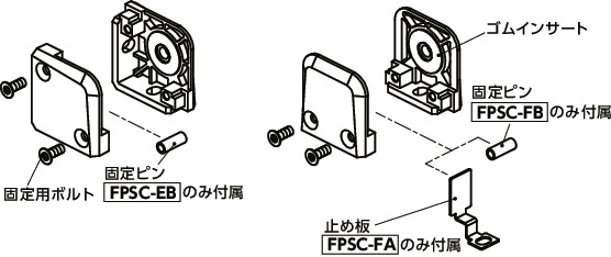 FPSCパネルサポートクランプ - 亜鉛ダイカスト製 