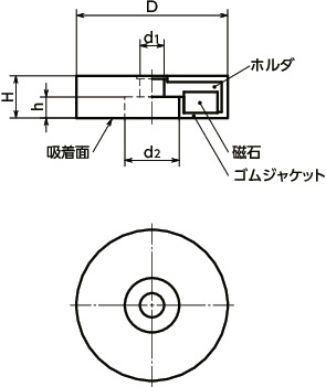 GOMG-ND-31｜スイッチボックス用マグネット 吸着力(N)＊1 178 D 31 H 6