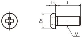 SNZTチタン精密機器用なべ小ねじ(微細ねじ)寸法図