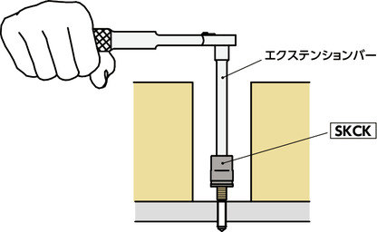 SKCK六角ソケット(ねじ保持機能つき)