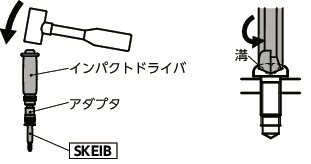 SKEIB-PHリセス破損ねじ取りはずしビット