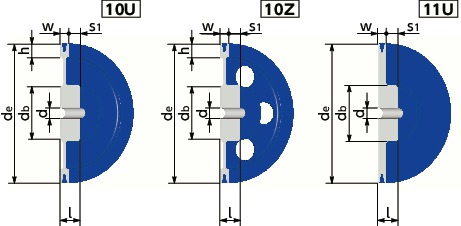 3V-1ウェッジプーリー - 3V・3VX適用寸法図