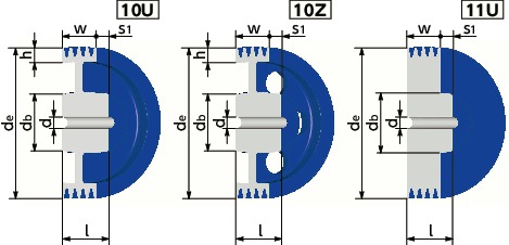 3V-4ウェッジプーリー - 3V・3VX適用寸法図