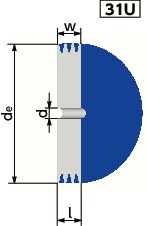 5V-3ウェッジプーリー - 5V・5VX適用寸法図